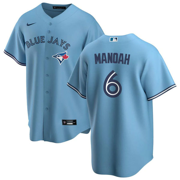Youth Toronto Blue Jays #6 Alek Manoah Powder Blue Alternate CoolBase Jersey